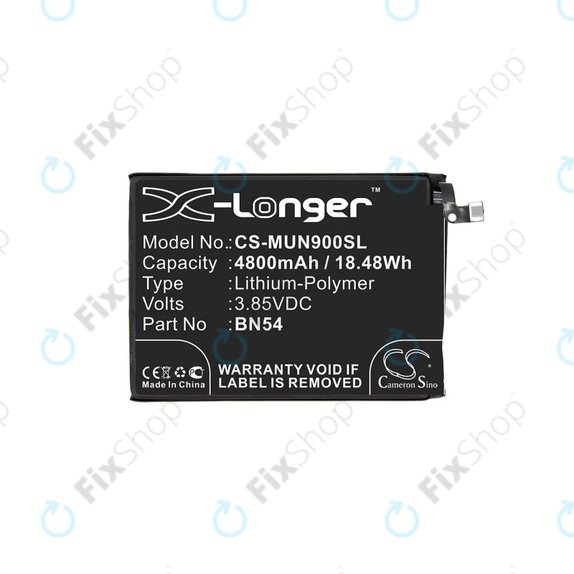 Battery for Xiaomi Redmi 9 M2004J19G, 4800mAh, Li-Pol, 3.85 V, BN54, HQ