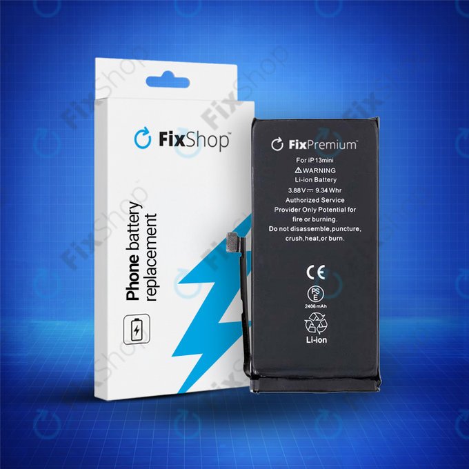 Battery for iPhone 13 Mini, 2406mAh, DIAGNOSTIC