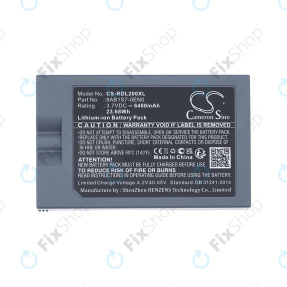 Battery for Ring Video Doorbell 2, 3, 4, 6400mAh, Li-Ion, 3.7V, 8AB1S7-0EN0, HQ
