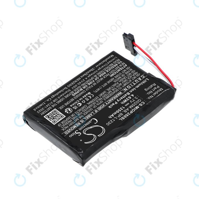 Battery for Mitac Mio P350, P550, 1250mAh, Li-Ion, 3.7V, BL-LP1230, HQ