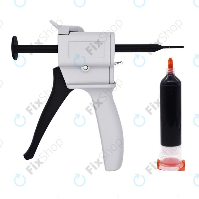E-Fixit Black-8 - Black Handset Repair Glue + Dispensing Gun