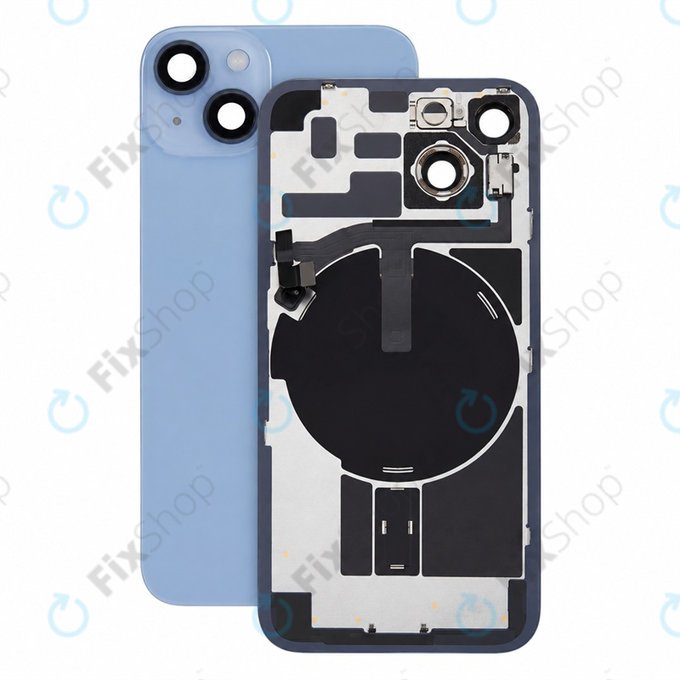 Rear Housing Glass for iPhone 14, Blue, Pulled A