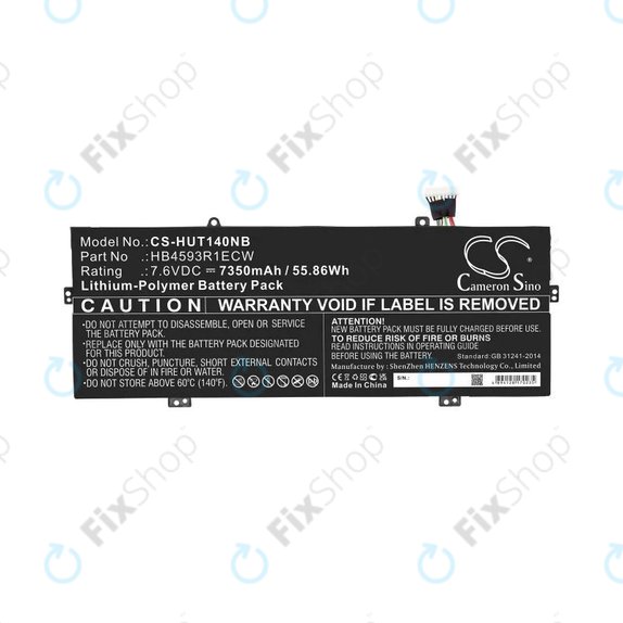 Huawei MateBook X Pro - Battery HB4593R1ECW 7350mAh HQ