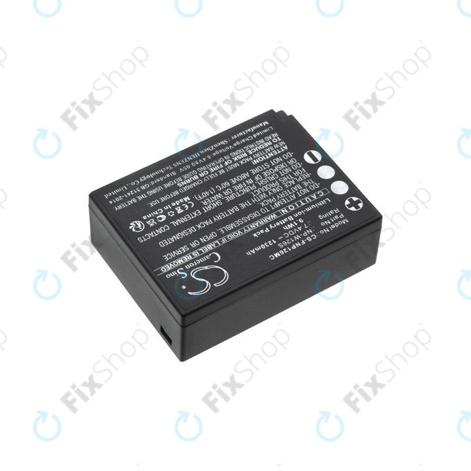 Battery for Fujifilm Finepix Hs30, X-T30, 1230mAh, Li-Ion, 7.4V, NP-W126S, HQ