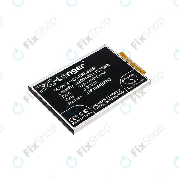 Battery for Sony Xperia L2, Sony H3311, 3200mAh, Li-Pol, 3.85 V, LIP1654ERPC, HQ