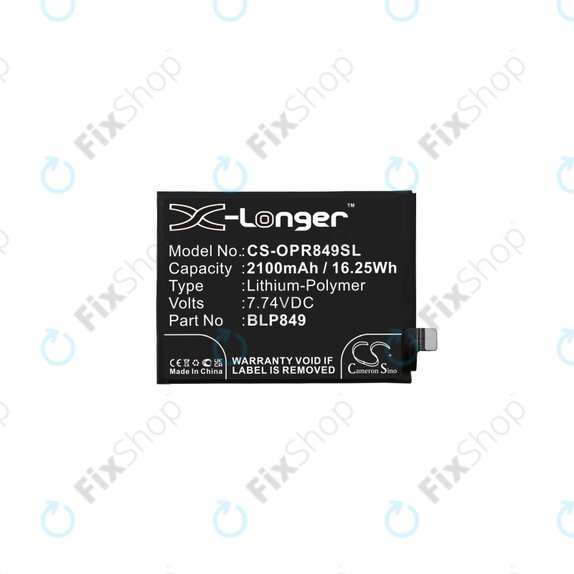 Realme GT 5G RMX2202, GT Neo RMX3031 - Battery BLP849 2100mAh HQ