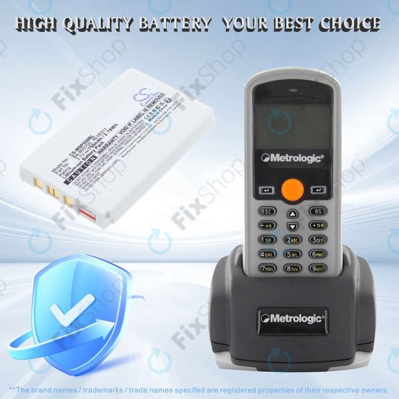 Battery for Cipherlab 8300-L, Metrologic MK5502, 750mAh, Li-Ion, 3.7V, BA-80S700, HQ