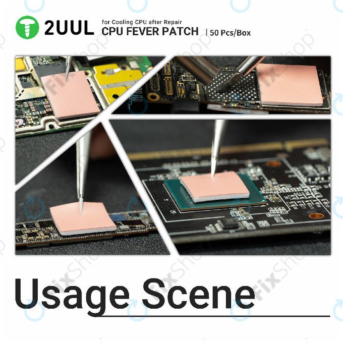 CPU Thermal Patch, Cooling, 2UUL SC09, 17x15x1.5mm