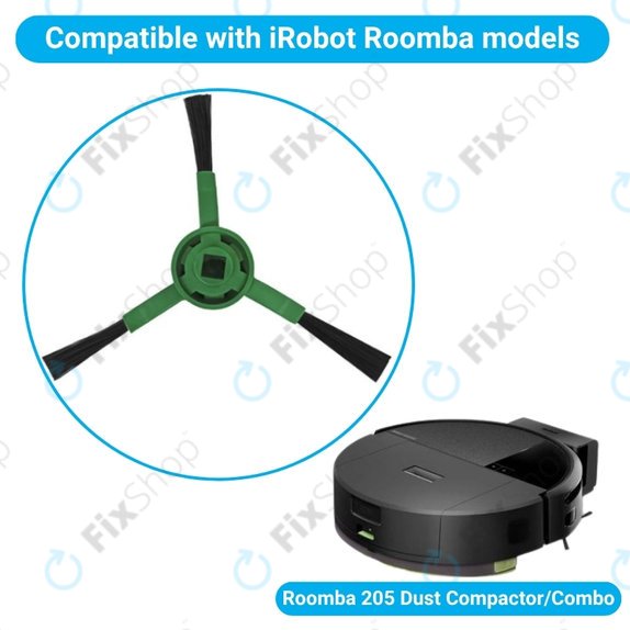 Side Brush, 2pcs for iRobot Roomba 205 Dust Compactor, Dust Compactor Combo
