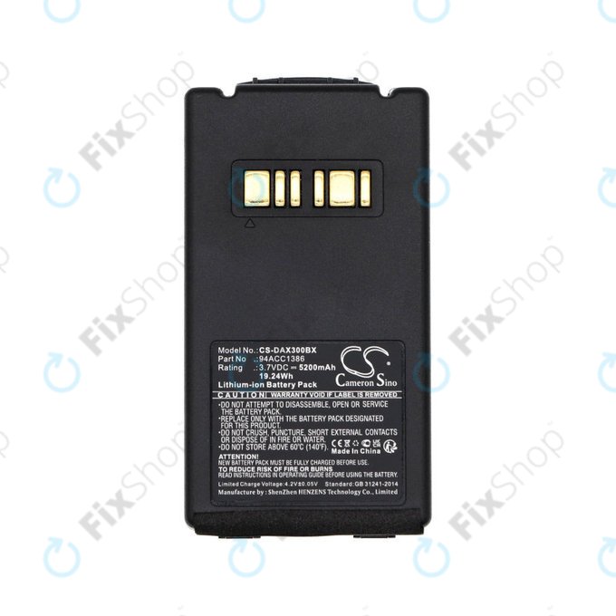 Battery for Datalogic Falcon X3, Falcon X3+, Falcon X4, 5200mAh, Li-Ion, 3.7V, 94ACC1386, HQ