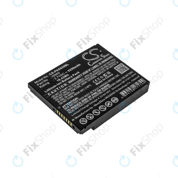 Battery for Pax A920, A920c, 5250mAh, Li-Ion, 3.7V, IS900, HQ