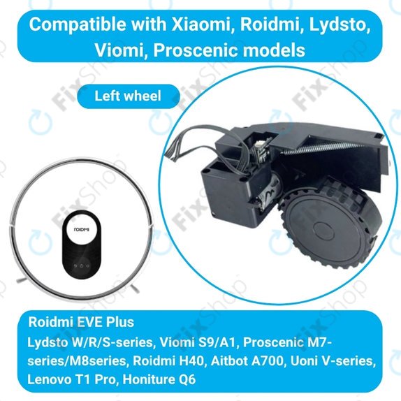 Roidmi EVE Plus - Wheel with Motor (Left) (Black)