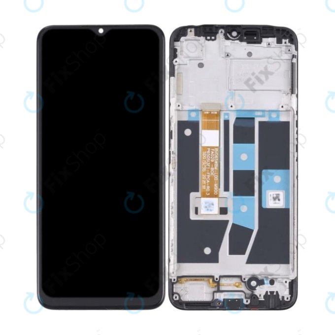 Oppo A16, A16s - LCD Display + Touch Screen + Frame (Crystal Black) TFT