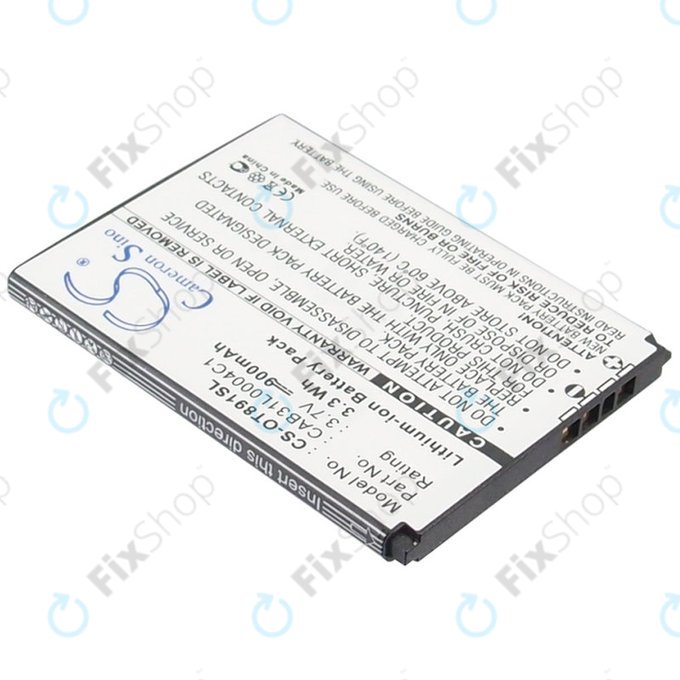 Battery for Alcatel One Touch, OT, TCL A, Vodafone, 900mAh, Li-ion, 3.7V, CAB31L0004C1, HQ