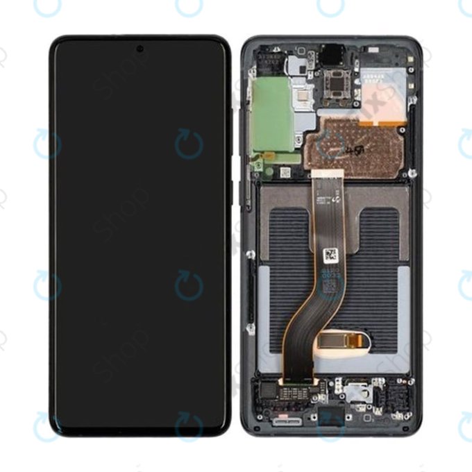 Samsung Galaxy S20 Plus G985F - LCD Display + Touch Screen + Frame (Cosmic Black) OLED