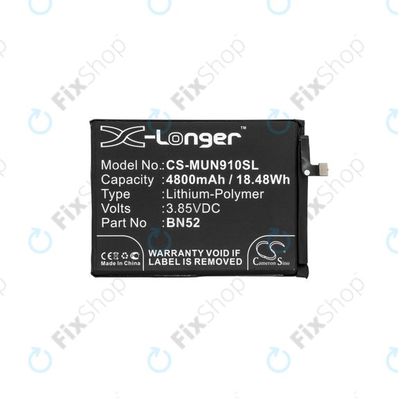 Xiaomi Redmi Note 9 Pro - Battery BN52 4800mAh HQ
