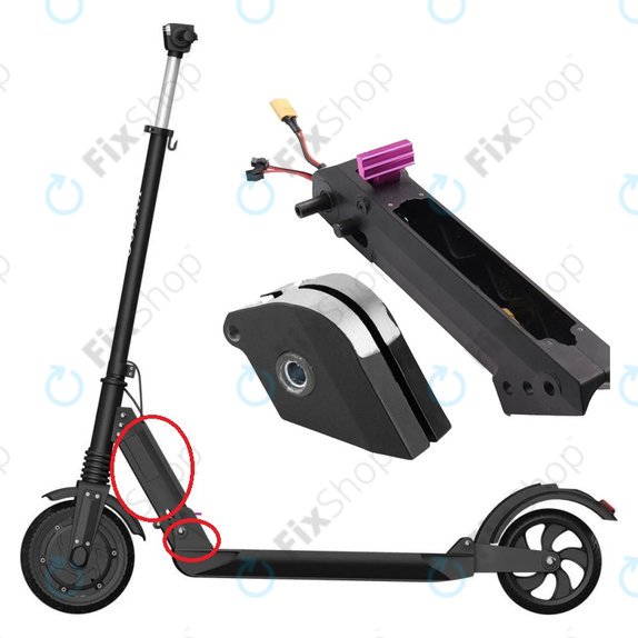 Kugoo S1, S1 Pro, S2, S3 - Folding Rod Set + Cables