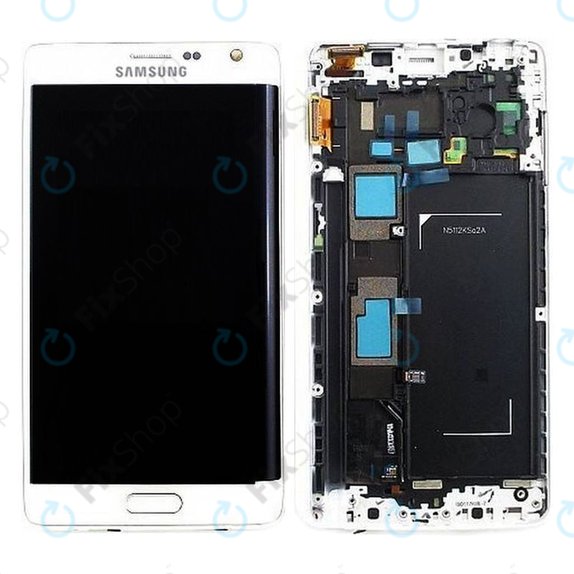 Samsung Galaxy Note Edge N915FY - LCD Display + Touch Screen + Frame (White) - GH97-16636B Genuine Service Pack