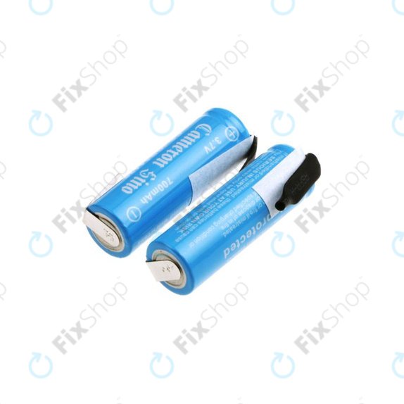 Battery 14430 with mounting plates, 650mAh, Li-Ion, 3.7V, HQ