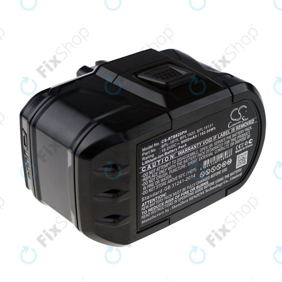 Battery for Ryobi BID1821, CCC, CTR-180l, P200, P600, P730, 9000mAh, Li-Ion, 18V, BPL-1815, HQ