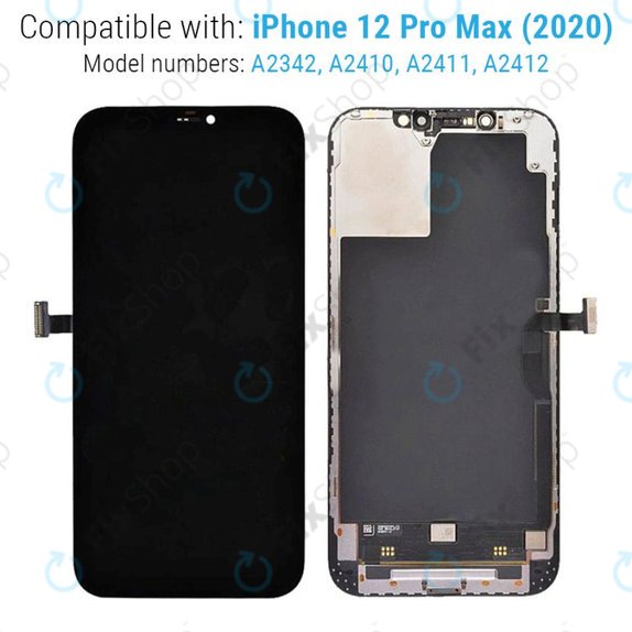 Display for iPhone 12 Pro Max, Touch Screen with Frame, Refurbished