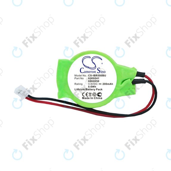 Backup battery for Lenovo Thinkpad, 200mAh, Lithium, 3V, 02K6541, HQ