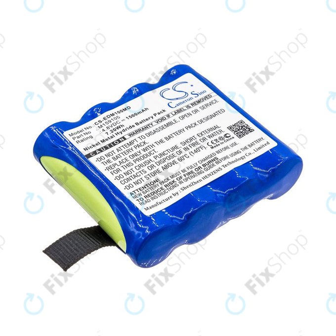 Battery for Edan Cs-01, Edan H100, Edan H100b, Edan H100n, 1500mAh, Ni-MH, 4.8V, 4XNR49AA1500P, HQ