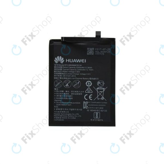 Huawei Mate 10 Lite, Honor 7X, Nova 2 Plus, P Smart Plus (Nova 3i), P30 Lite, P30 Lite 2020 - Battery HB356687ECW 3240mAh - 24022598, 24022698, 24022872 Genuine Service Pack