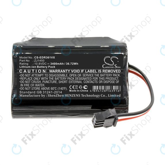 Battery for Ecovacs Deebot Slim, D36, 3400mAh, Li-Ion, 10.8V, ZJ1450, HQ
