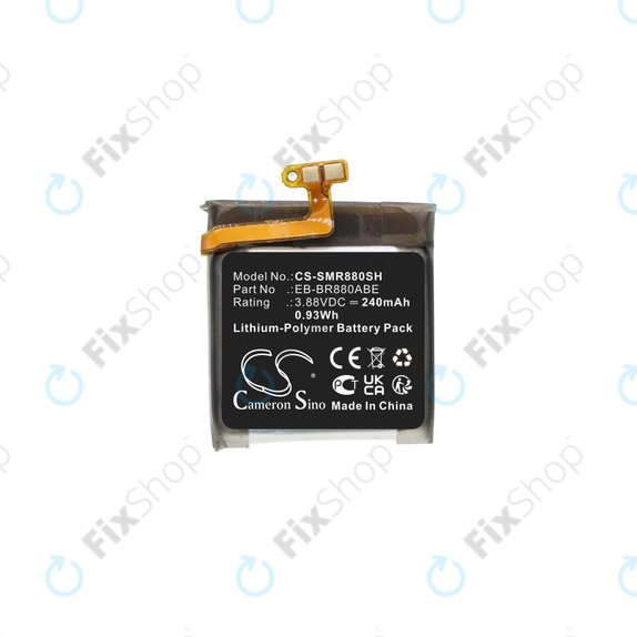 Battery for Samsung Galaxy Watch 4 40mm, Watch4 Classic 42mm, 240mAh, Li-Pol, 3.88V, EB-BR880ABE, HQ