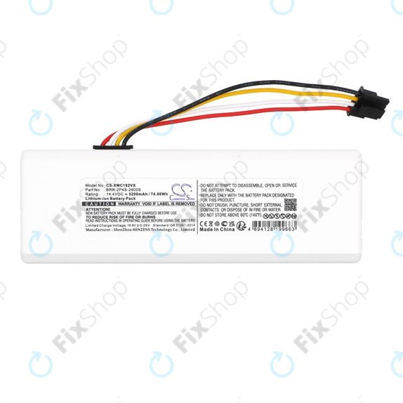 Battery for Xiaomi Dreame MC1808, Roborock 1C, 5200mAh, Li-Ion, 14.4V, BRR-2P4S-2600S, HQ