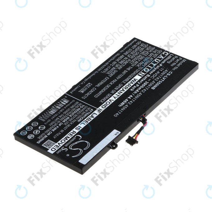 Battery for Lenovo ThinkPad T550, T560, W550, 3900mAh, Li-Pol, 11.4V, 45N1743, HQ