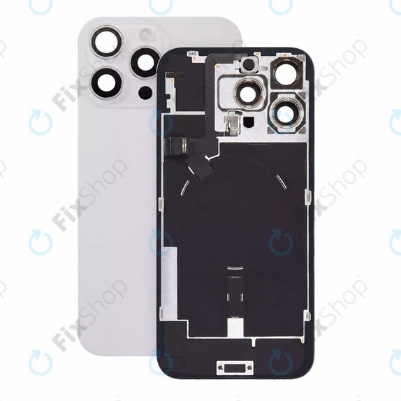 Rear Housing Glass for iPhone 16 Pro Max, White Titanium, Pulled A