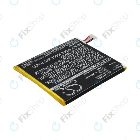 Battery for HTC EVO One, 2000mAh, Li-Pol, 3.8 V, BJ75100, HQ