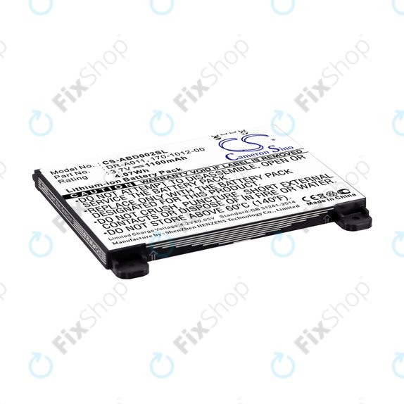 Battery for Amazon Kindle 2, 1100mAh, Li-Ion, 3.7V, DR-A011, HQ