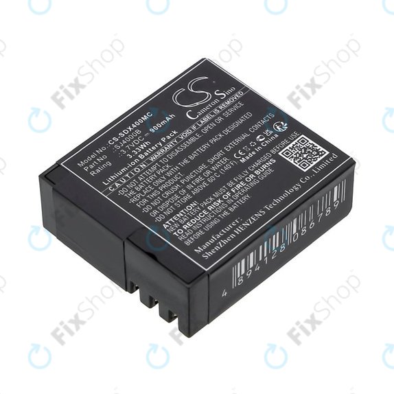 Battery for SJCAM SJ4000, SJ5000, 900mAh, Li-Ion, 3.7V, SJ4000B, HQ