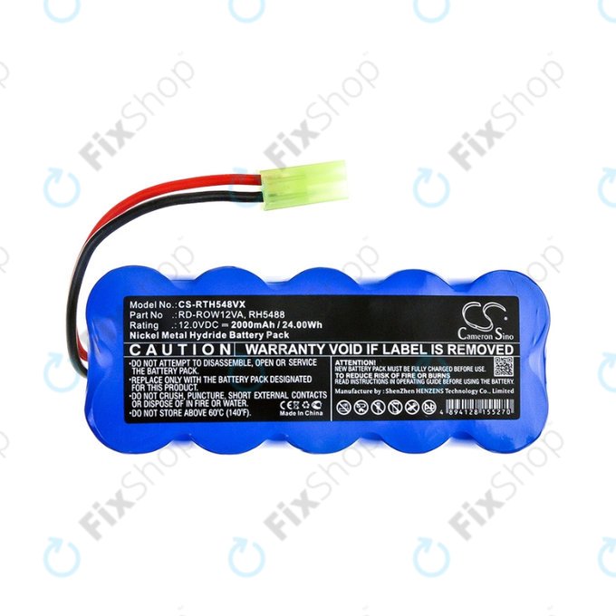 Rowenta RH-series, RS-series, Tefal TY-series - Battery RD-ROW12VA, RH5488 Ni-MH 12V 2000mAh HQ