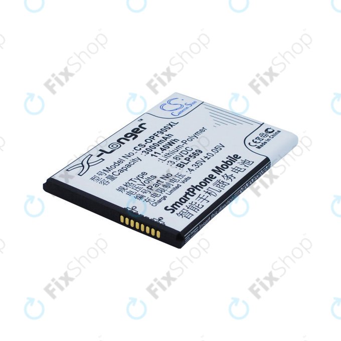 Battery for Oppo Find 7, 3000mAh, Li-Pol, 3.8 V, BLP569, HQ