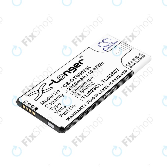 Battery for Alcatel 1b 2020, Alcatel Ot-5002a, 2850mAh, Li-Ion, 3.85V, TLI028C1, HQ