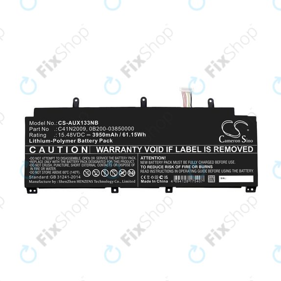 Battery for Asus ROG Flow X13 GV301QE-K6008, 3950mAh, Li-Pol, 15.48V, C41N2009, HQ