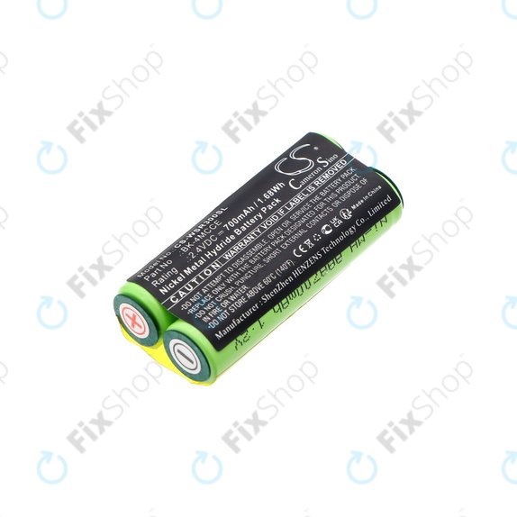 Battery for Waterpik 900 Sonic Toothbrush, Sensonic Plus Sr-3000, 700mAh, Ni-MH, 2.4V, BK-4MCCE, HQ