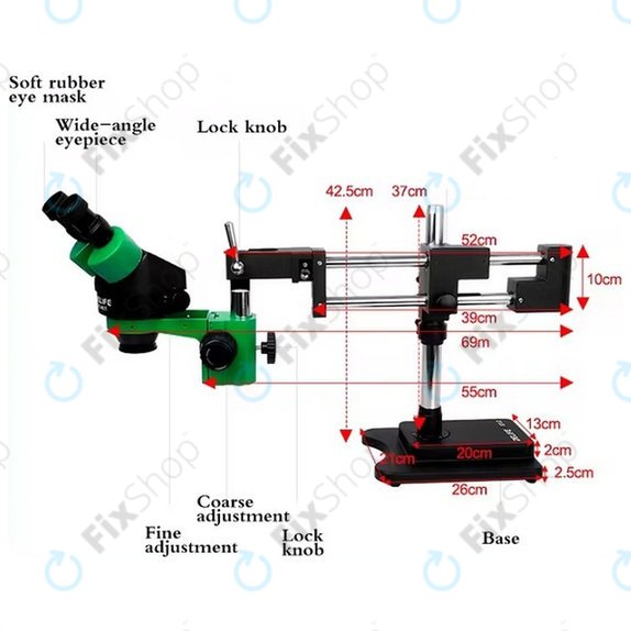 Relife RL M3T-STL2 - Trinocular Stereo Microscope (Green)