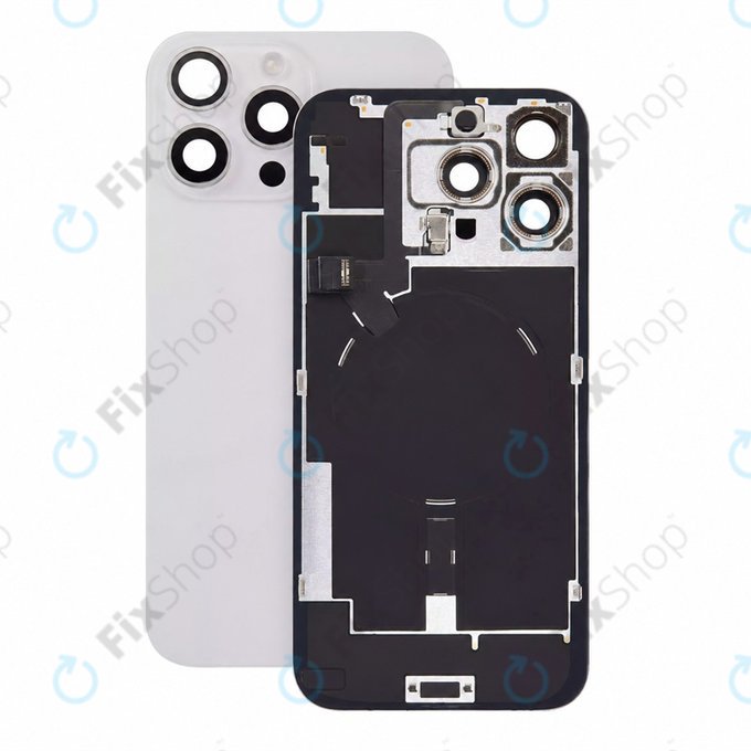 Rear Housing Glass for iPhone 16 Pro Max, White Titanium, Pulled A