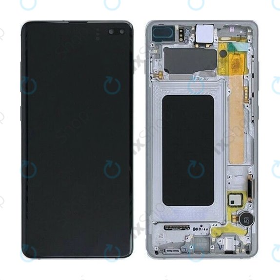 Samsung Galaxy S10 Plus G975F - LCD Display + Touch Screen + Frame (Prism Black) TFT