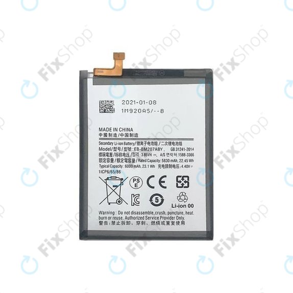 Samsung Galaxy M21 M215F, M30s M307F - Battery EB-BM207ABY 6000mAh