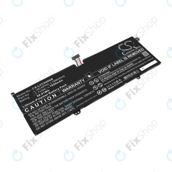 Battery for Lenovo Yoga C940, 7650mAh, Li-Pol, 7.7V, L18C4PH0, HQ