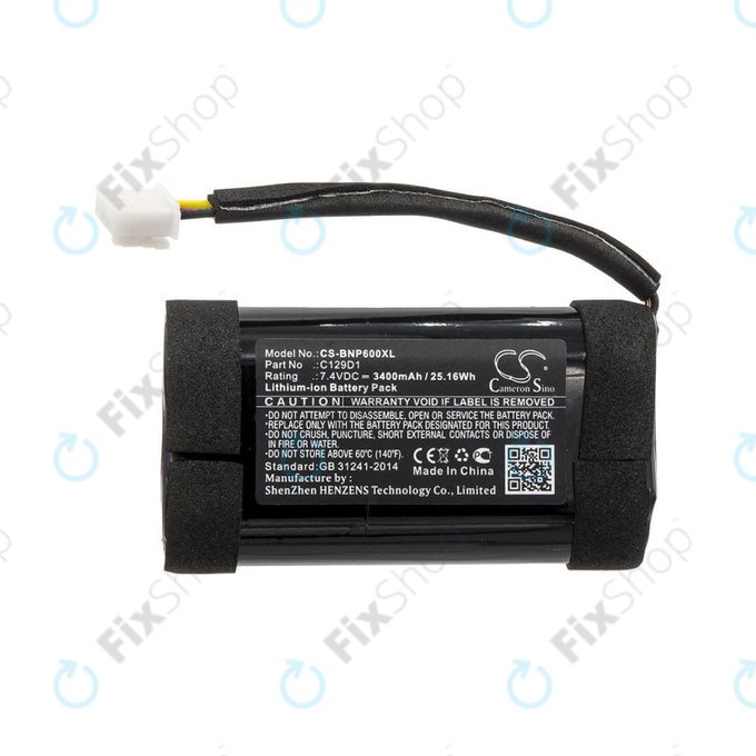 Battery for Bang & Olufsen Beoplay P6, 3400mAh, Li-Ion, 7.4V, C129D1, HQ
