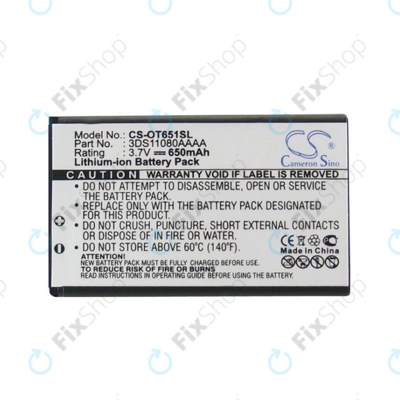 Battery for Alcatel Lollipops, 650mAh, Li-Ion, 3.7V, 3DS11080AAAA, HQ