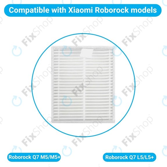 Dust Filter, 2pcs for Xiaomi Roborock Q7 M5, Q7 M5+, Q7 L5, Q7 L5+