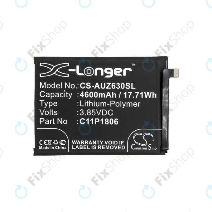 Battery for Asus Zenfone 6 2019, 4600mAh, Li-Pol, 3.85V, C11P1806, HQ
